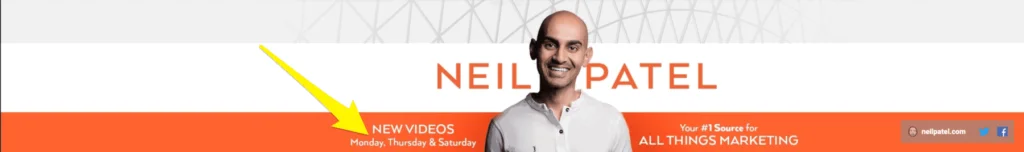 neil patel's youtube header