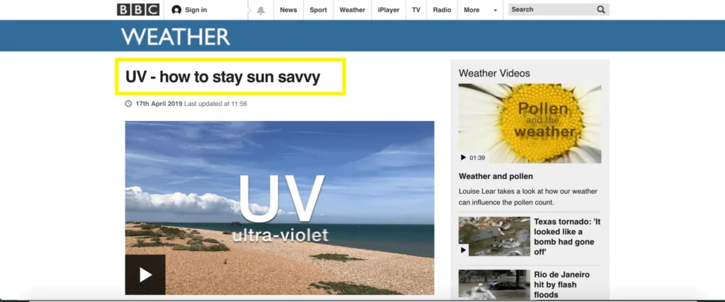bbc uv story