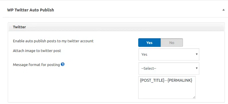 WP Twitter Auto Publish