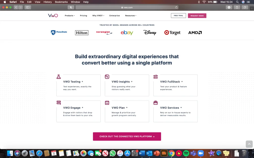 VWO website heatmaps