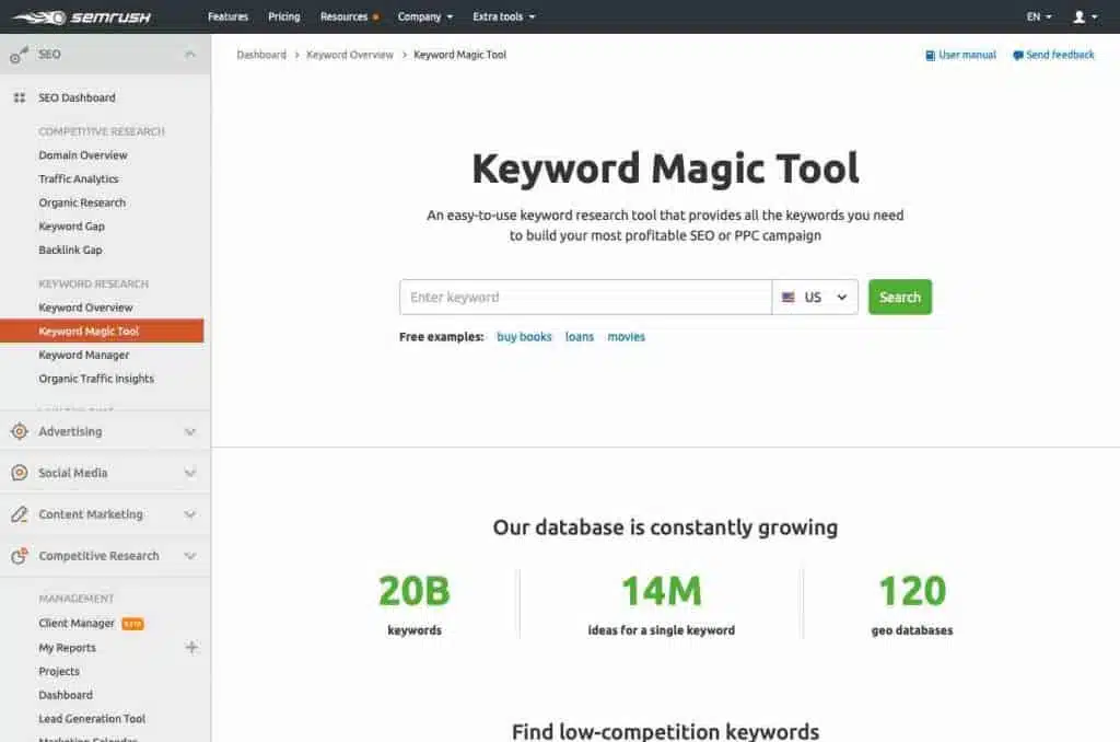keyword magic tool