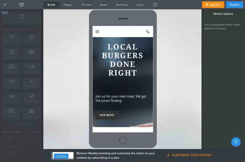 Weebly mobile SEO