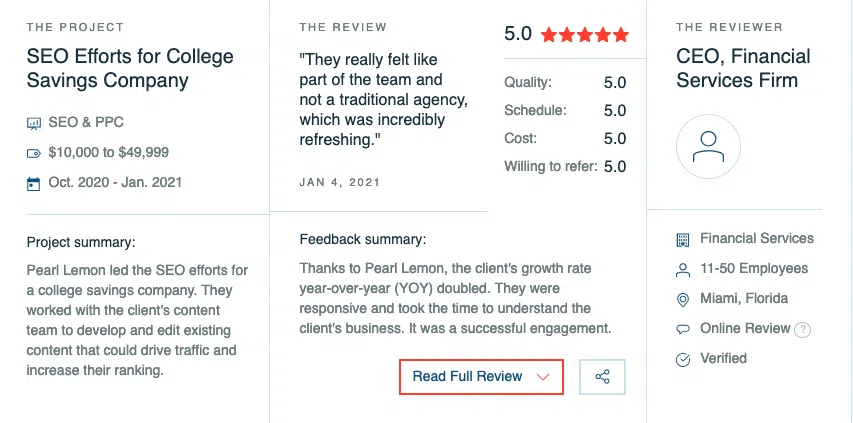 pearl lemon reviews clutch