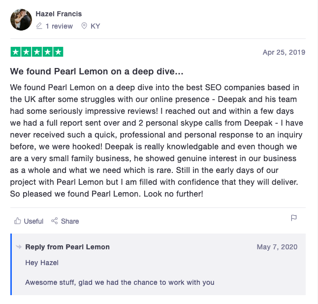 pearl lemon reviews trustpilot
