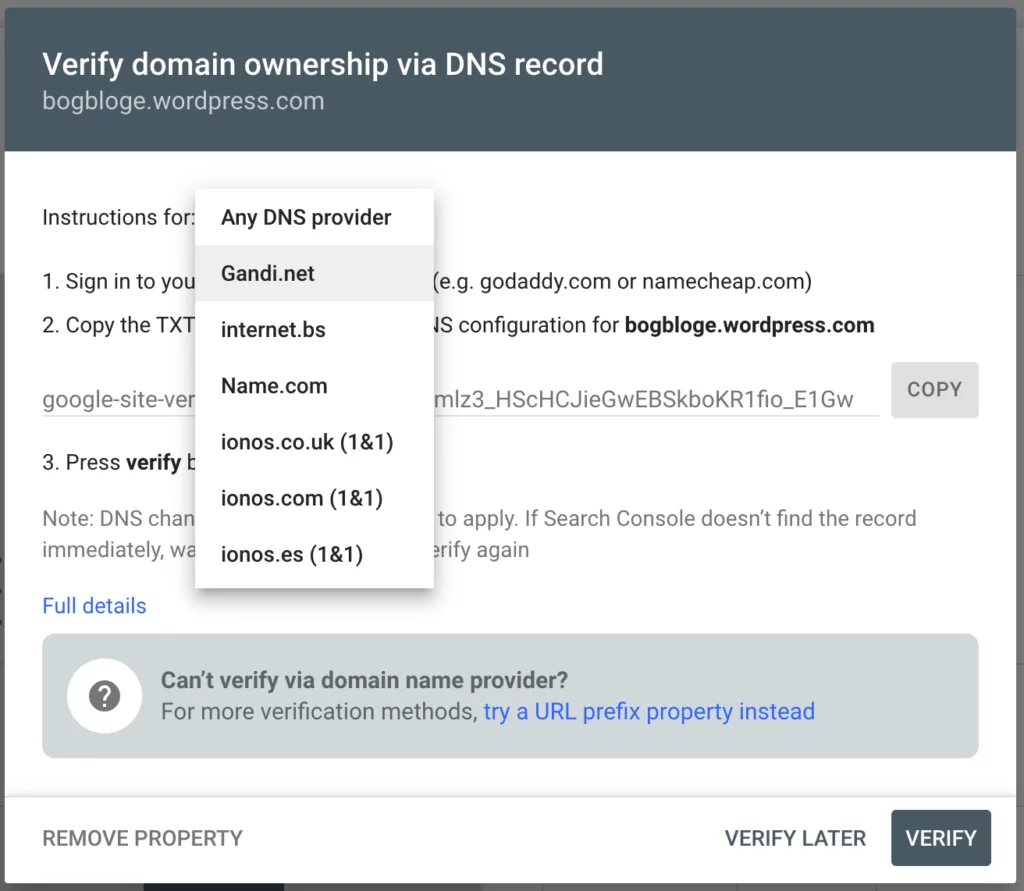 Domain Ownership