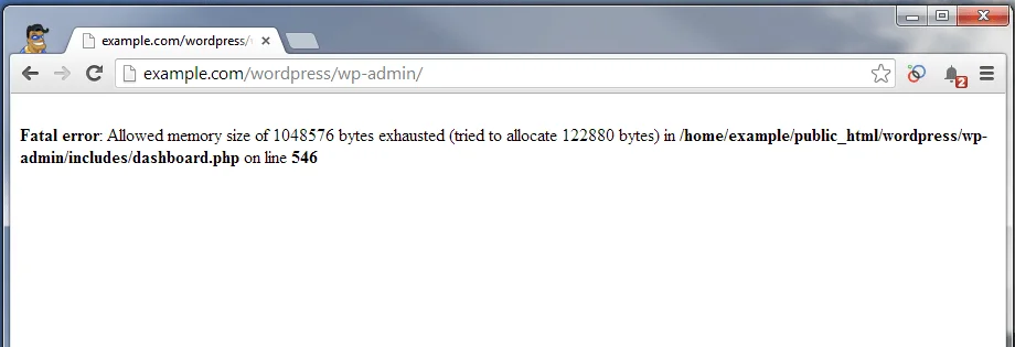 Fix the WordPress Memory Exhausted Error.