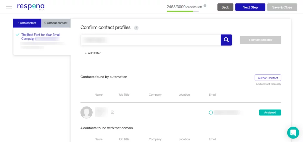 Respona Dashboard