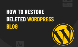 How to Restore my Deleted WordPress Blog