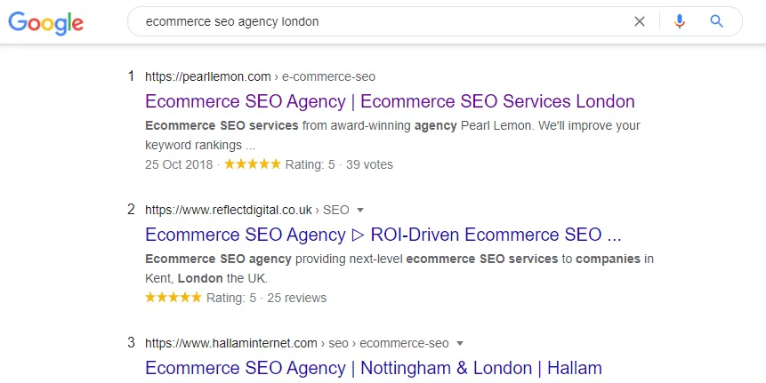 ecommerce seo agency london