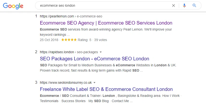 ecommerce seo london