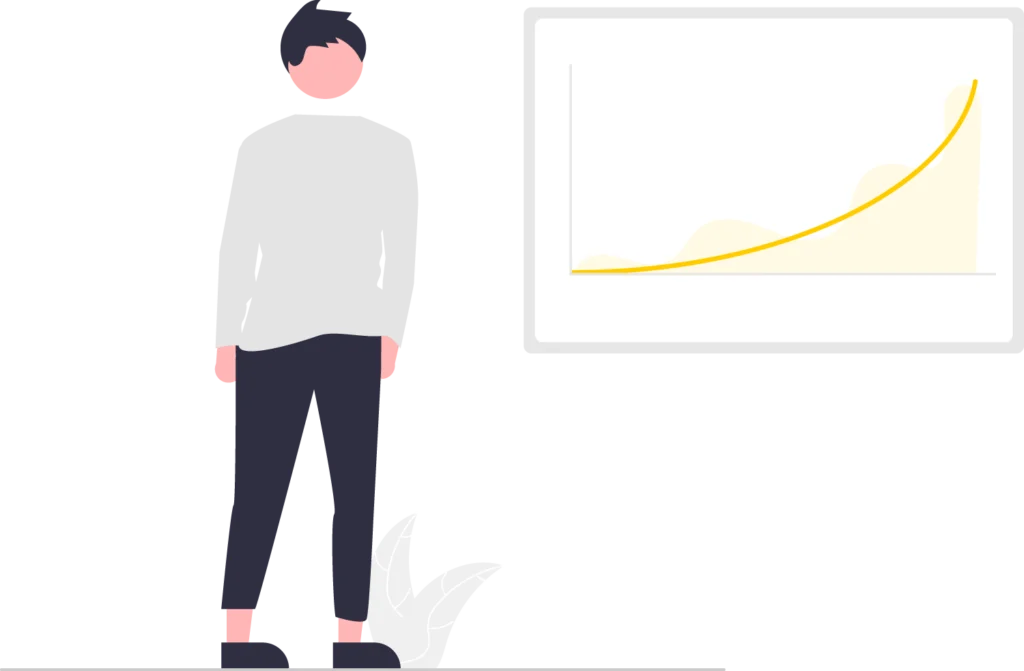 Person-standing-next-to-graph-traffic-increasing