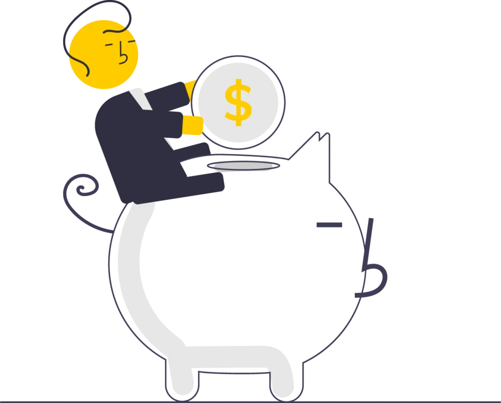 vector holding money coin