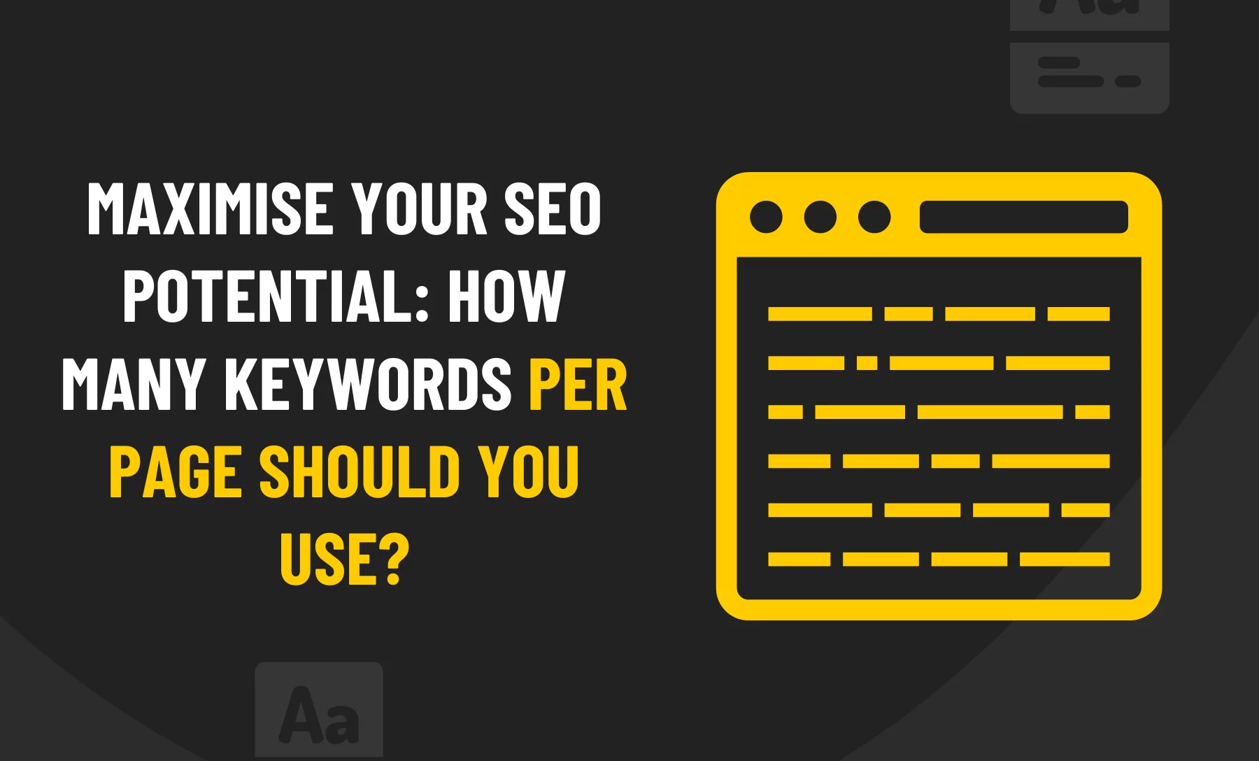 Maximize your SEO potential