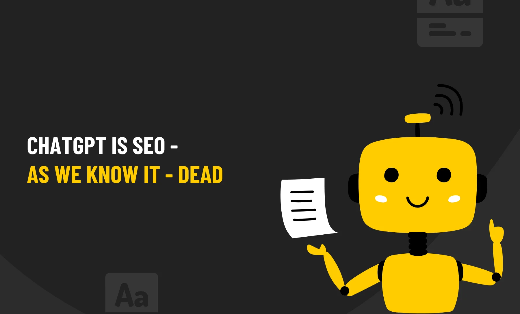 About ChatGPT and SEO
