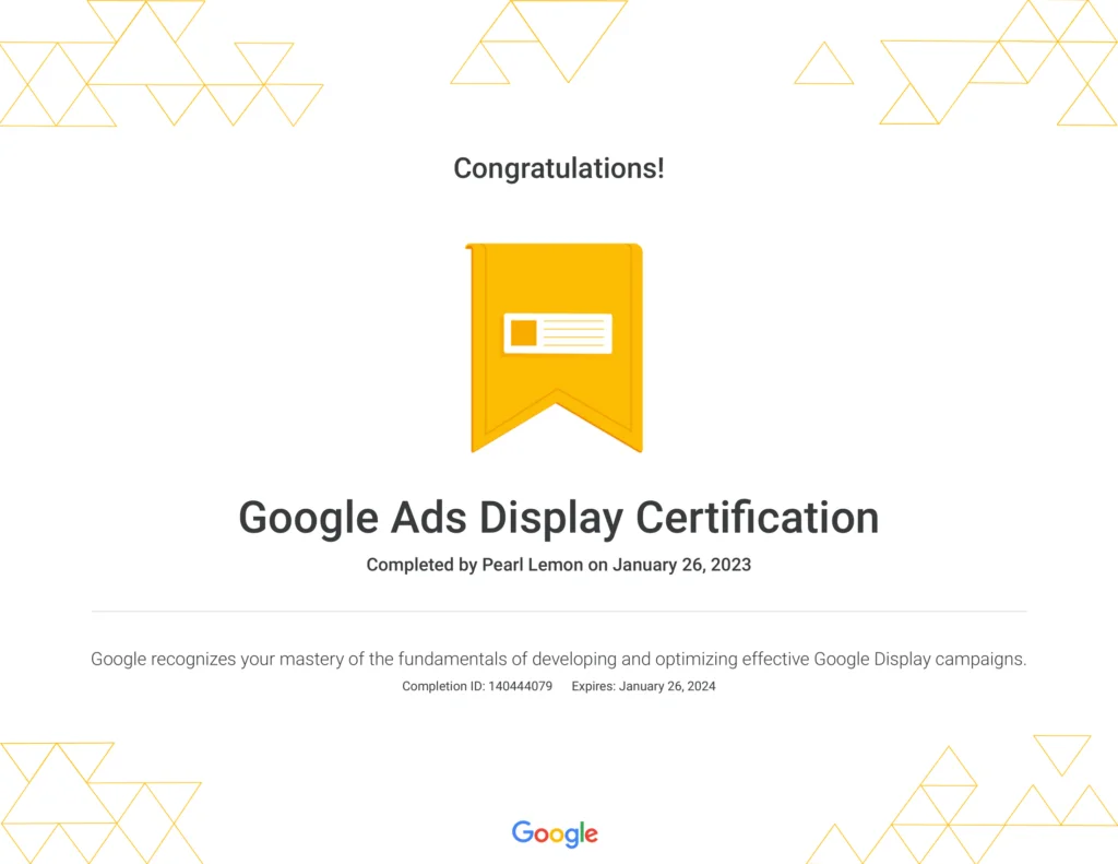 Google Ads Display Certification Google 1