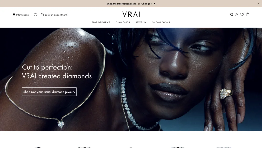 VRAI landing page
