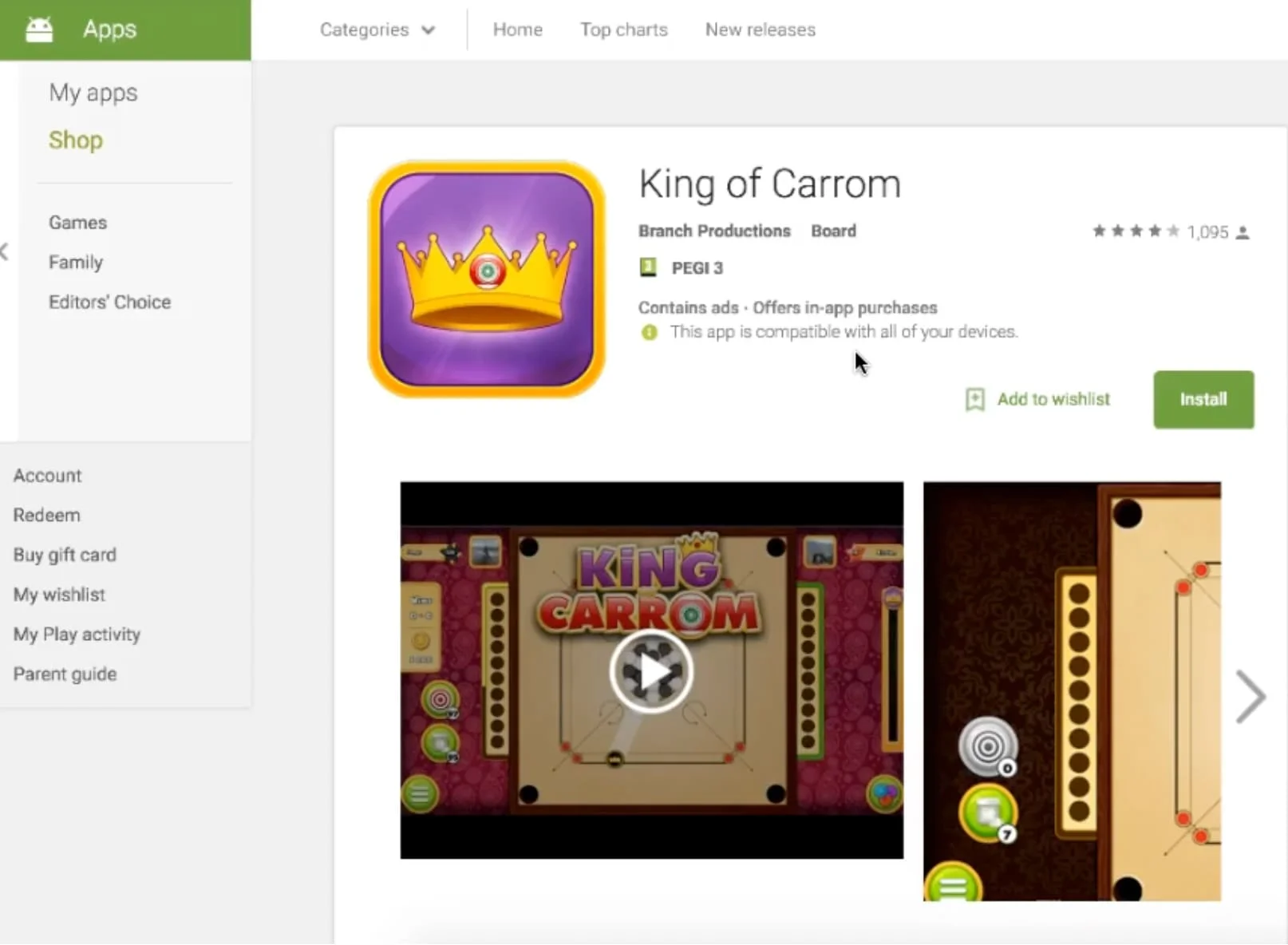 king carrom game