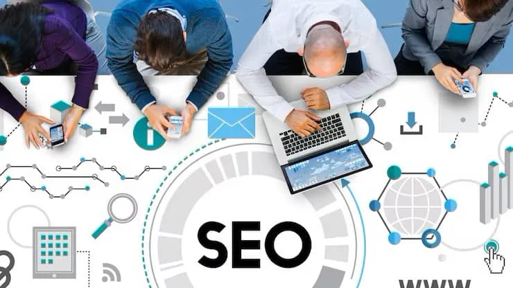 Searching engine optimizing seo browsing concept
