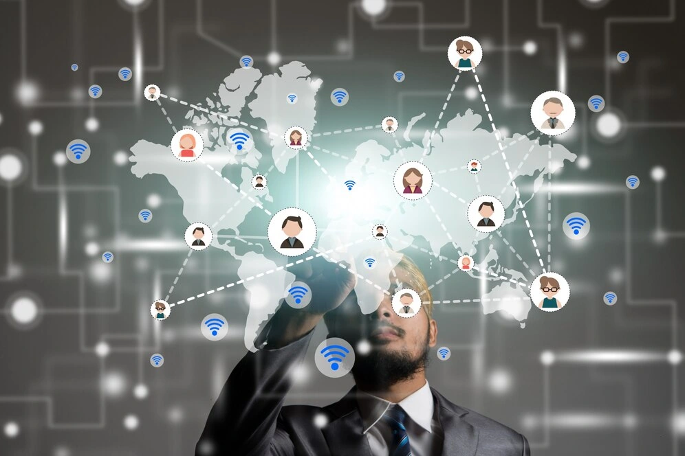 man-working-on-network-strategy-global-connections