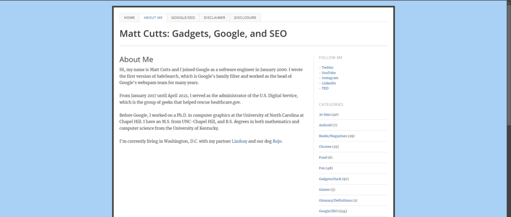 2. Matt Cutts