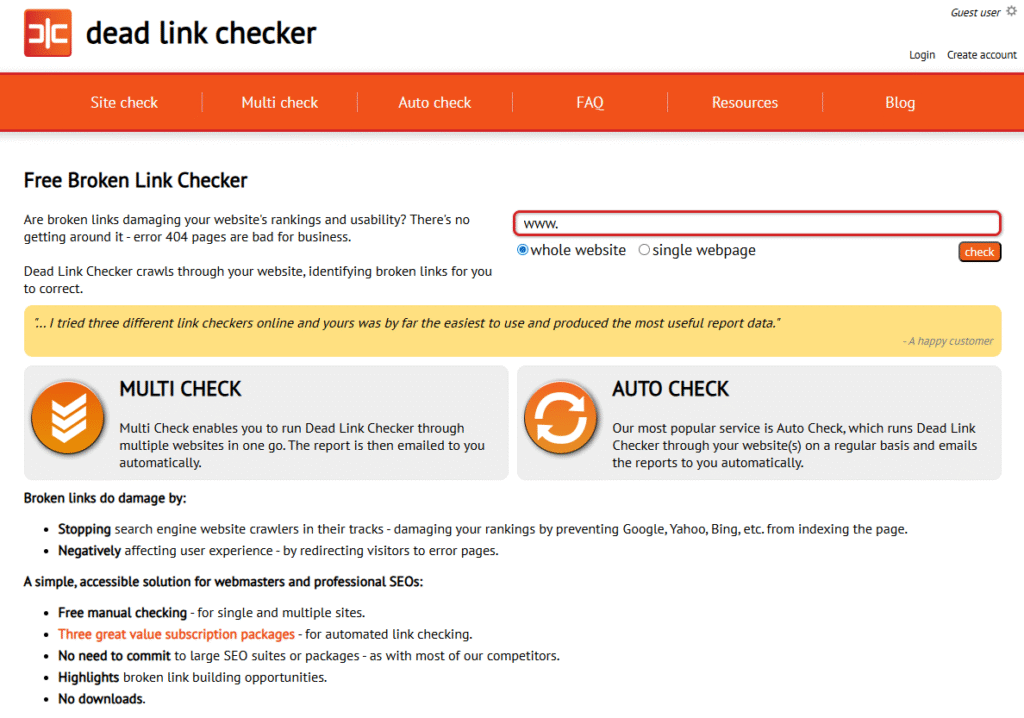 Broken Link Checker