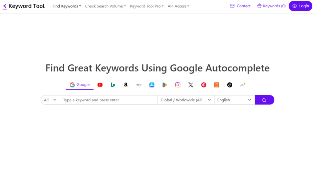 Keyword Tool