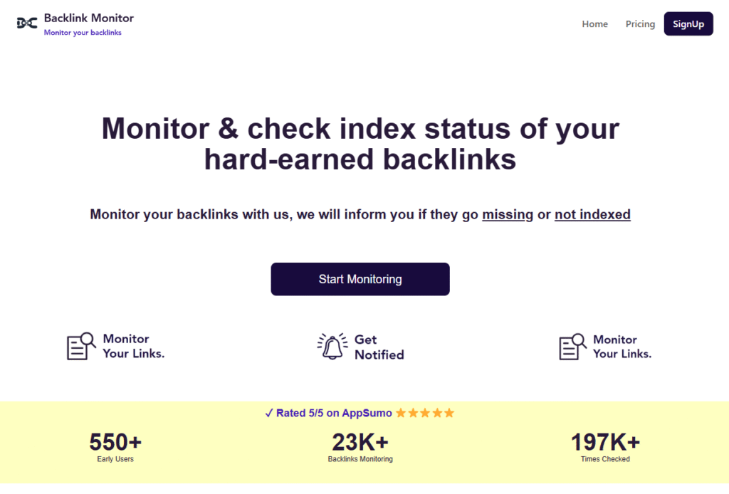 Monitor Backlinks