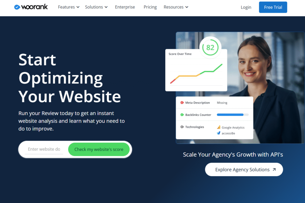Woorank Free Plan
