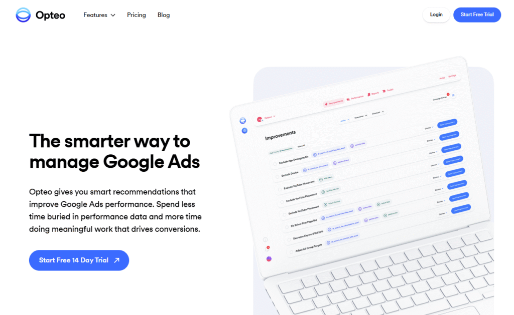 Top 20 Google Ads Management Tools for SMEs in UK (2025) 8 Opteo