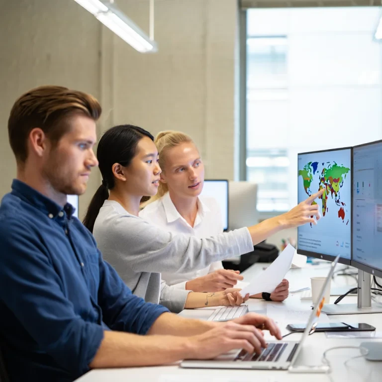 Global SEO strategy meeting