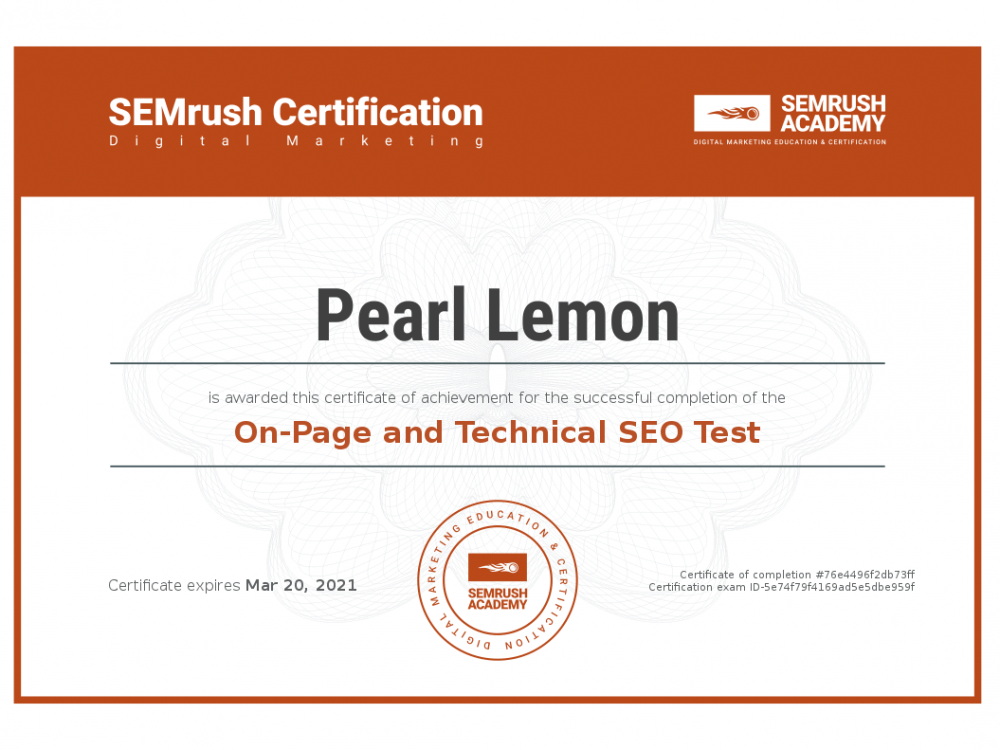 Certificate-on-page-and-technical-seo