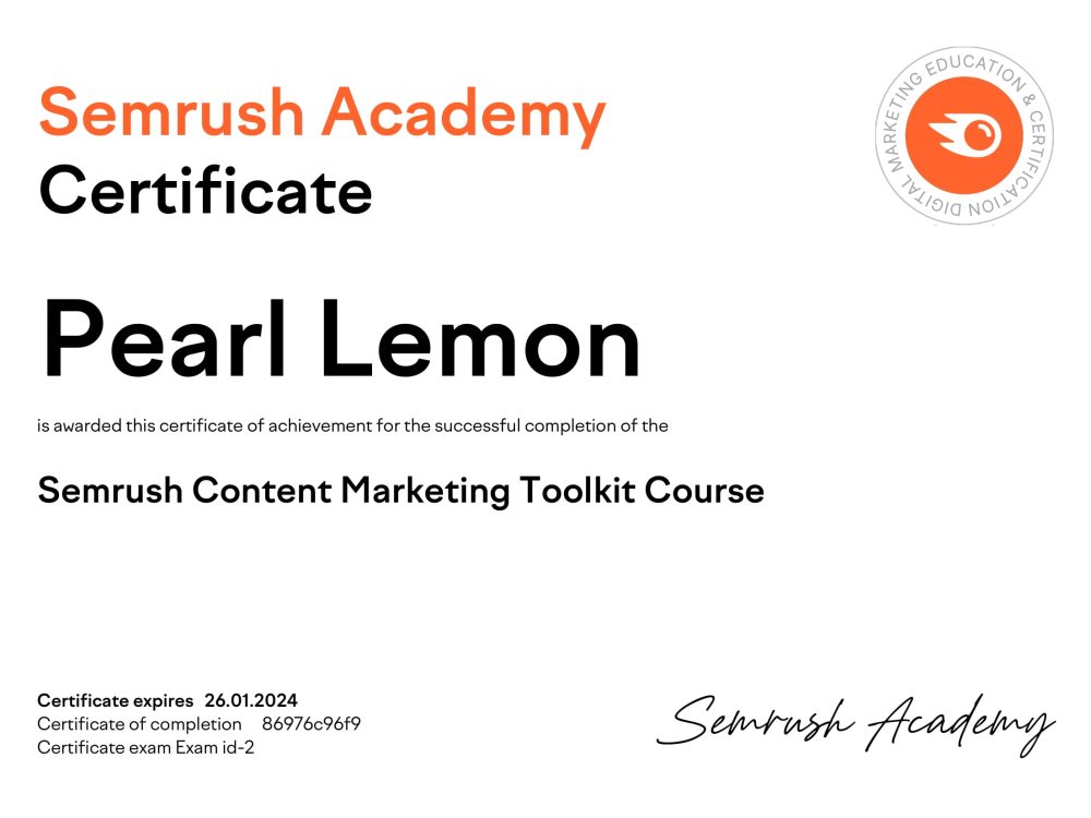 Semrush Content Marketing Toolkit Course-1