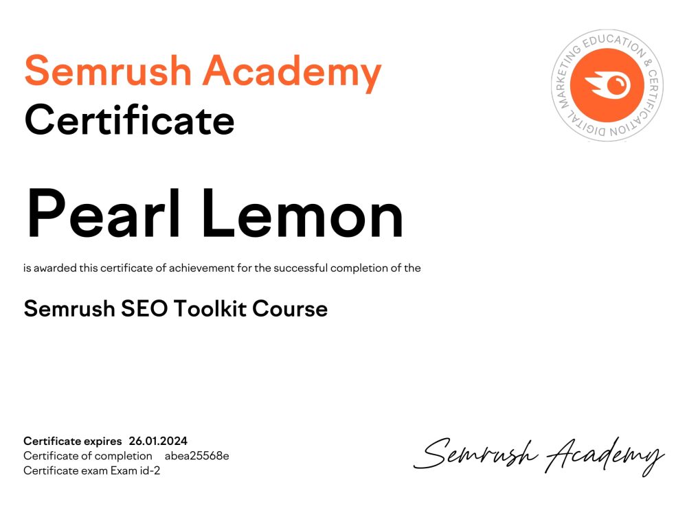 Semrush SEO Toolkit Course-1